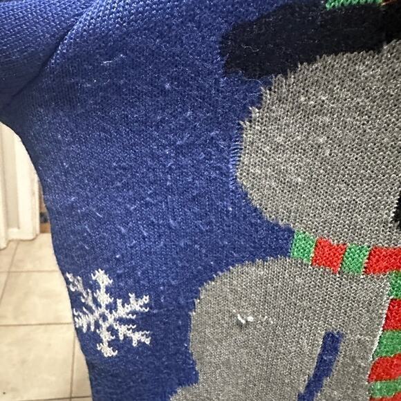 Tipsy Elves Snowman Nose Thief Ugly Christmas Sweater – Fun Holiday - Picture 8 of 10